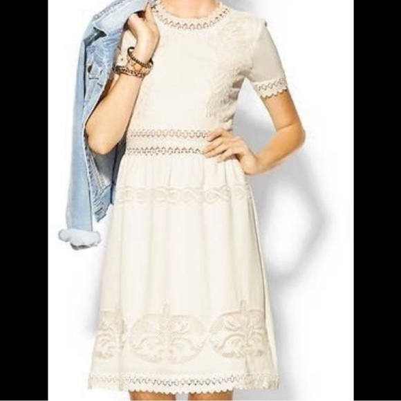 NWT Pixie Market Ark & Co sienna white lace dress M - Picture 2 of 16